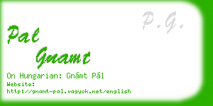 pal gnamt business card